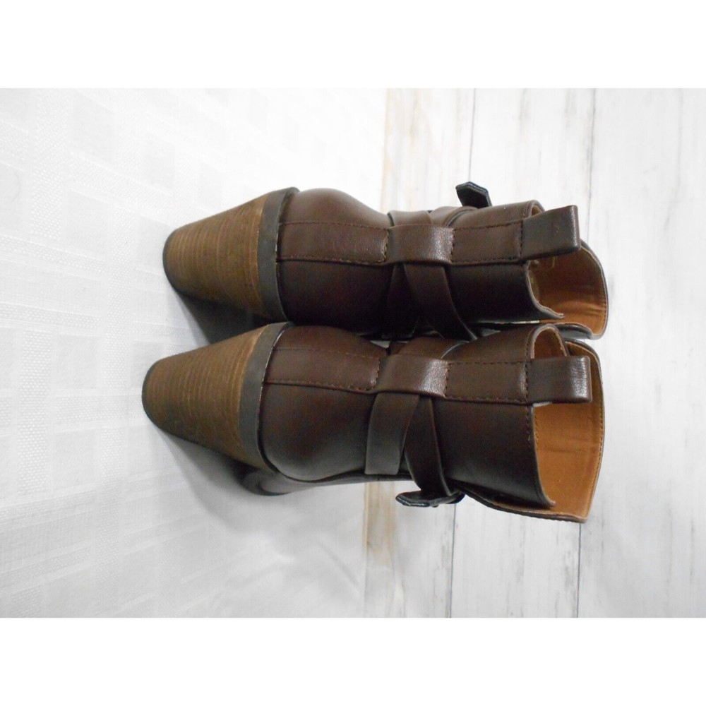 NEW! LUCKY Brand Jeans Co. Size 7 M Womens BROWN High Ankle Heel Boots ENCLINE - Picture 9 of 16